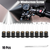 10pcs M5 5mm Windscreen Screw Silver Tone Fairing