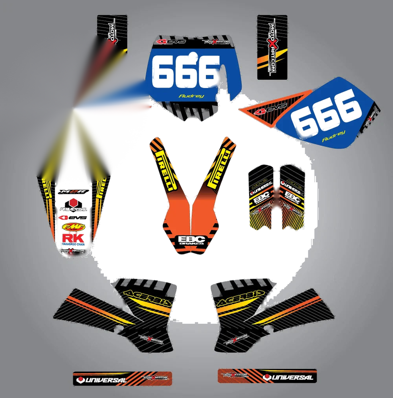 KTM 50 Custom Graphics Full Sticker Kit (2002-2008)