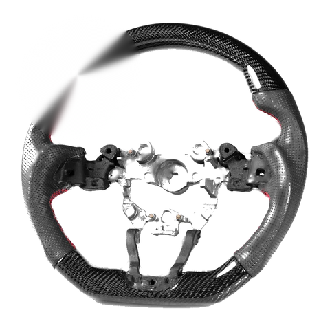 Mazda 2 3 CX-3 CX-5 Flat Sport Steering Wheel Carbon Leather (17-21)