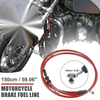 Moto ATV Braided Brake Clutch Oil Hoses Line Pipe 150cm 59.06 in 10mm