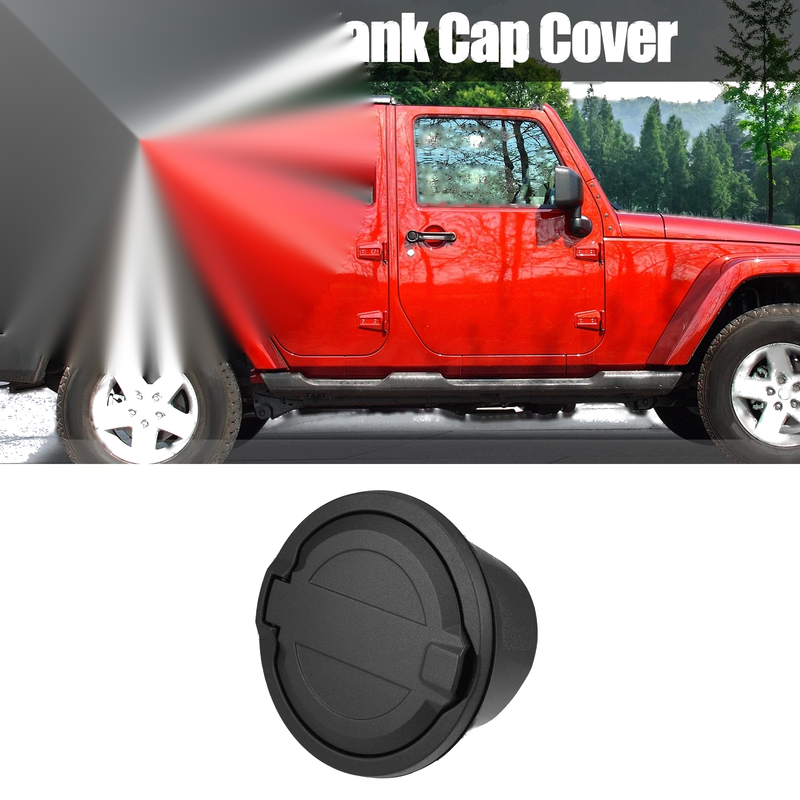 Jeep Wrangler (2018-2022) Black Gas Cap Fuel Filler Door Cover