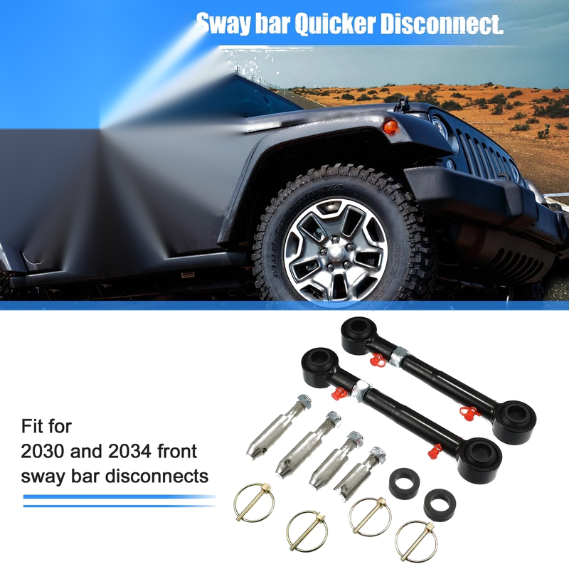 Jeep Wrangler 2 x 2.5"-6" Adjustable Sway Bar Quick Disconnect End Links (2007-2018)