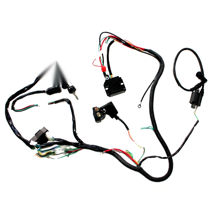 150 250cc PIT Quad Dirt Bike ATV Electric Start Engine Wiring Harness Loom