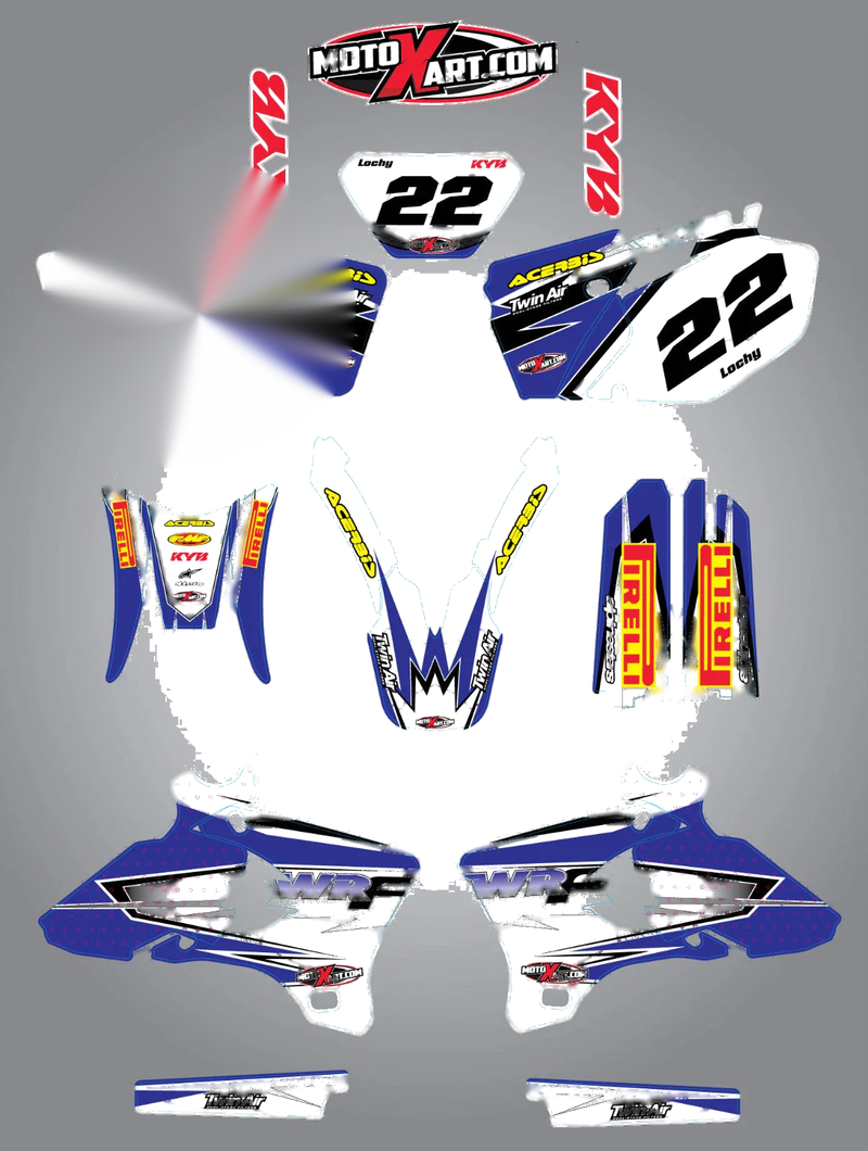 Yamaha WRF 250 (2005-2006) - SHOCKWAVE Style Custom Graphic Stickers