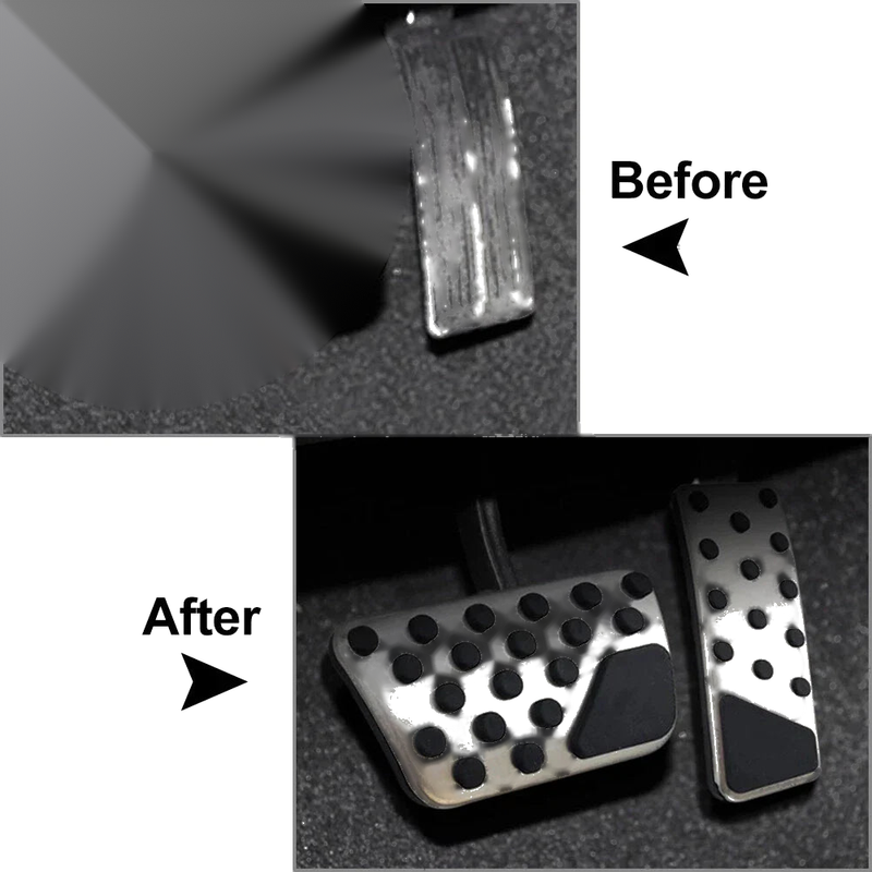 Jeep Wrangler Stainless Steel Gas Brake Pedal Covers (2007-2017)