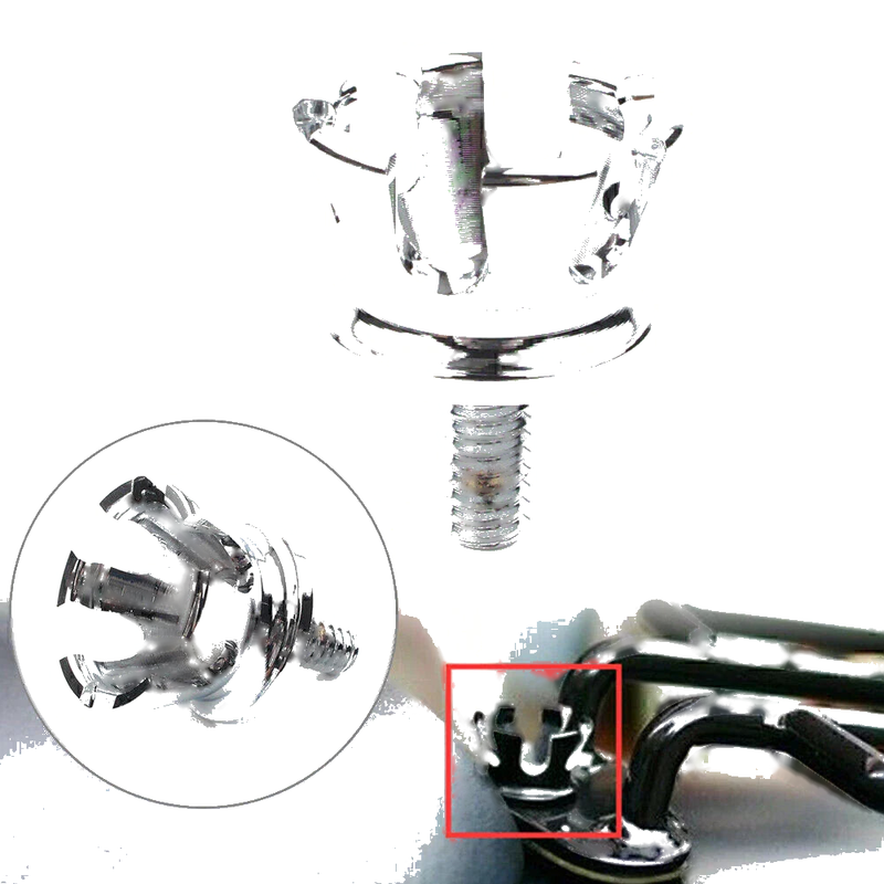 Harley 1996-2023 Chrome Rear Seat Bolt Tab Screw Cap Mount