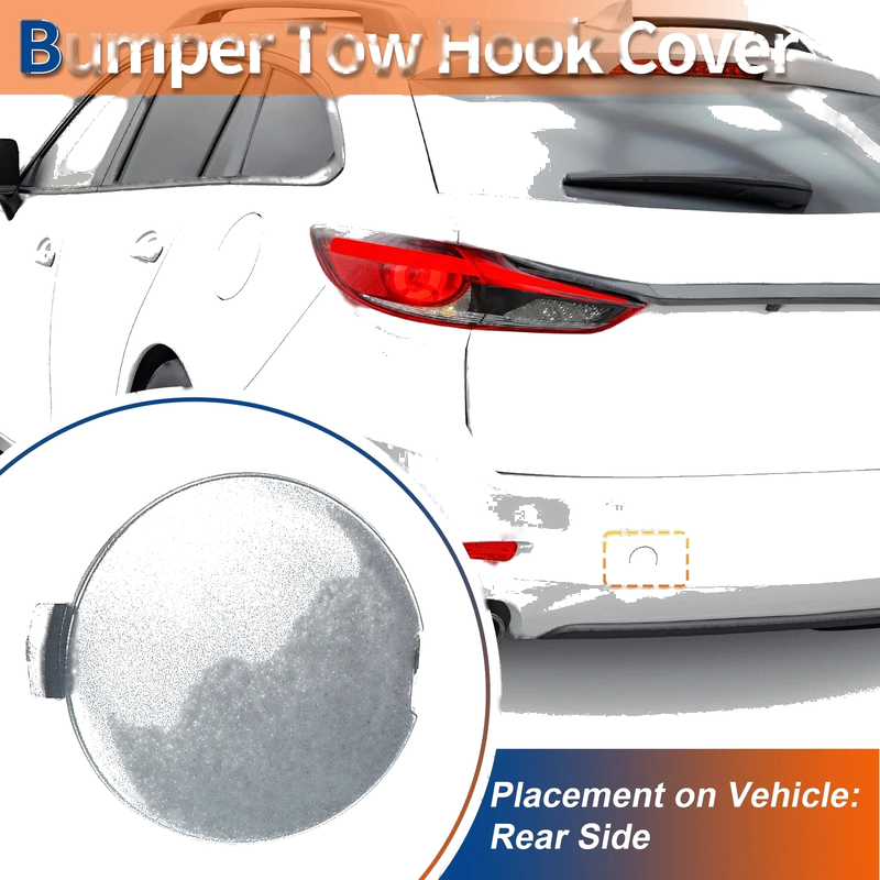 Mazda 6 Atenza (2018-2021) Silver Tone Rear Right Tow Hook Cover
