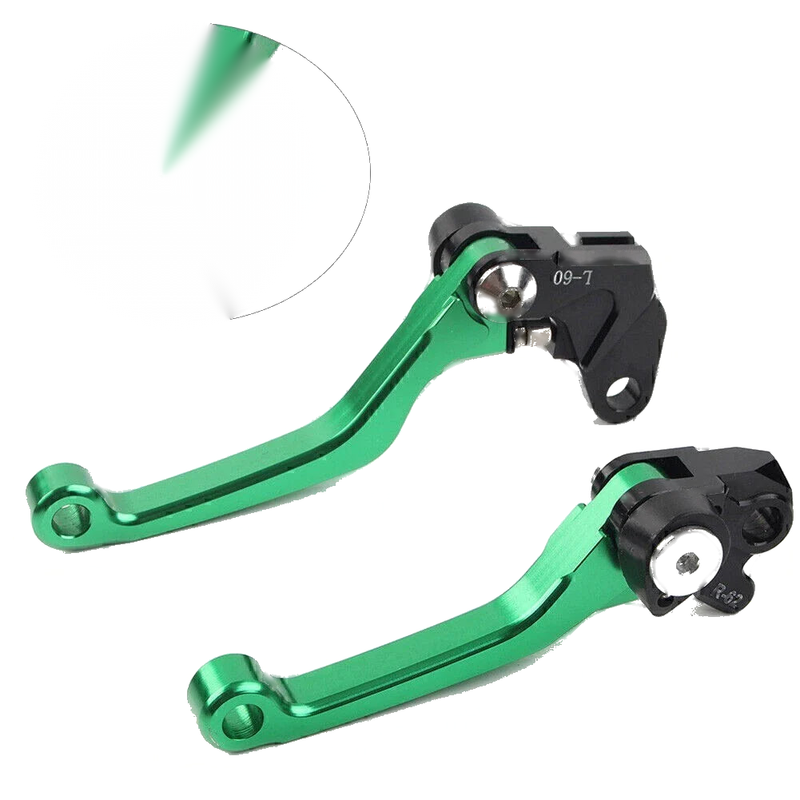 Suzuki RM125 RM250 RM85 CNC Green Pivot Brake Clutch Levers