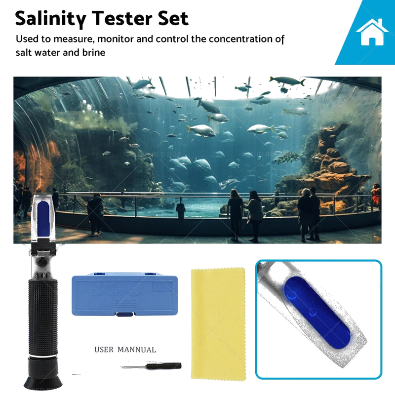 Aquarium Sea Salt Water Testing Salinity Refractometer Meter