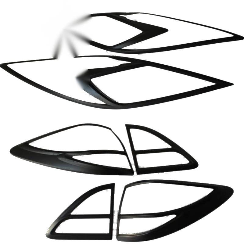 Mazda BT-50 Headlight & Taillight Covers Matte Black (2012-2020)