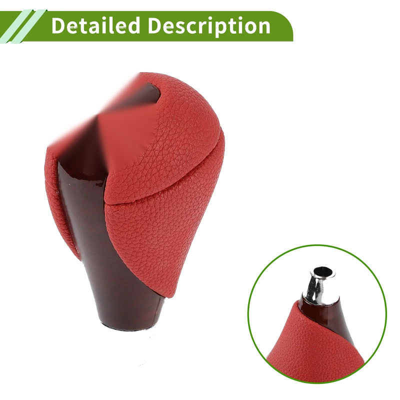 Lexus ES350 2007-2015 - Plastic Faux Leather Red Brown Automatic Gear Shift Knob