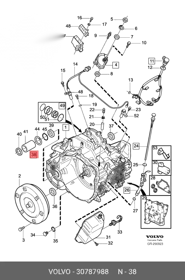 Volvo S60 / V70 / XC70 / XC90 Transfer Case Gear Spline Service Kit (2007–2016)