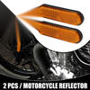 2 x Universal Reflector Oval Motorcycle Safety Reflector Orange
