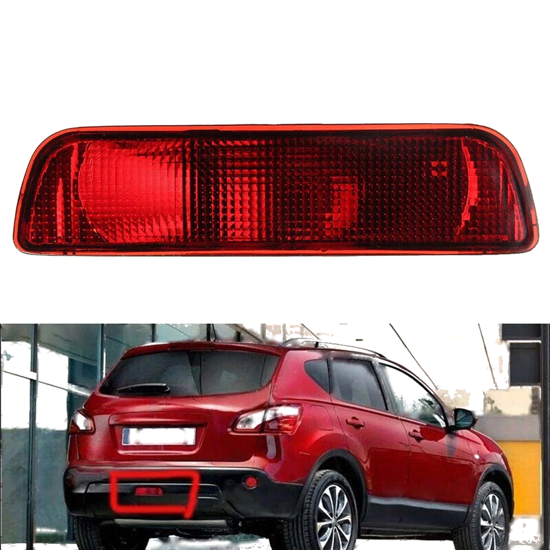 Nissan Qashqai Red Lens Tail Lamp Rear Bumper Fog Light