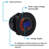 Car Boat Marine Gauge 12V LED Digital Battery Volt Meter Monitor