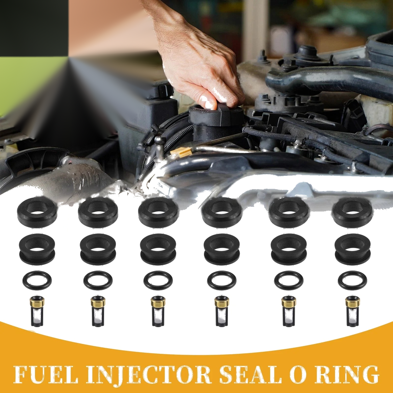 Toyota Supra 6 x Fuel Injector Seal O Ring 3.0 NBR Black (2019–2026)