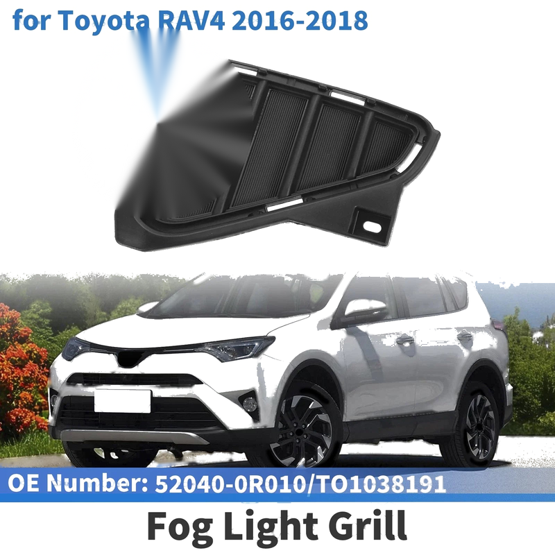 Toyota RAV4 Front Left Bumper Fog Light Cover (2016–2018)