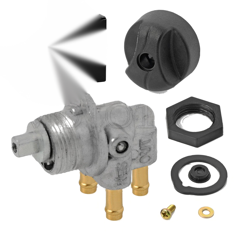Sea Doo Fuel Valve Petcock 3 Way & Knob Nut (1996–2002)