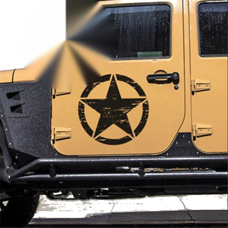 Jeep Wrangler Black Graphic Decal Sticker 50cm x 50cm