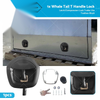 Trailer Toolbox Black Recessed Folding T Lock Handle (Drop T Whale Tail)