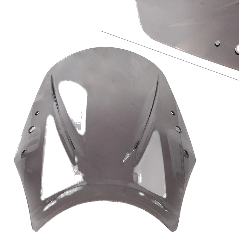 Universal Motorcycle Windshield Deflector Screen - Grey