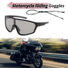Set Motorcycle Riding Goggles Light Gray Lens Black Gray Frame PC UV400