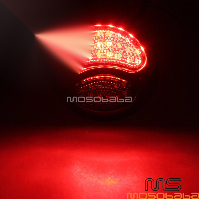 H-D Bobber Chopper Cafe Racer Black LED Taillight Rear Brake Lamp