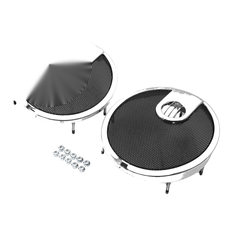 Indian Chieftain, Roadmaster 6.5" Saddlebag Speaker Grills (2014-2024)
