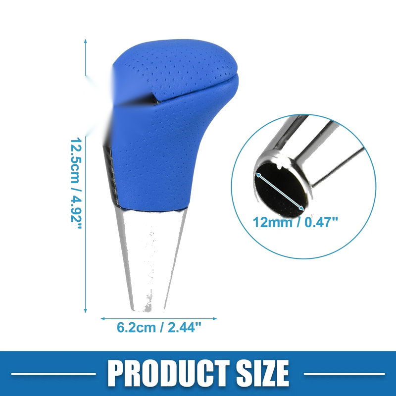 Toyota - Punched Faux Leather, Blue Carbon Fiber Gear Shift Knob