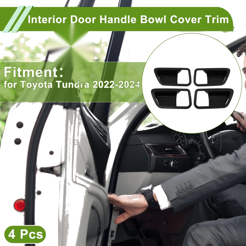 Toyota Tundra 4 Pcs Interior Door Handle Bowl Cover Trim (2022–2024)