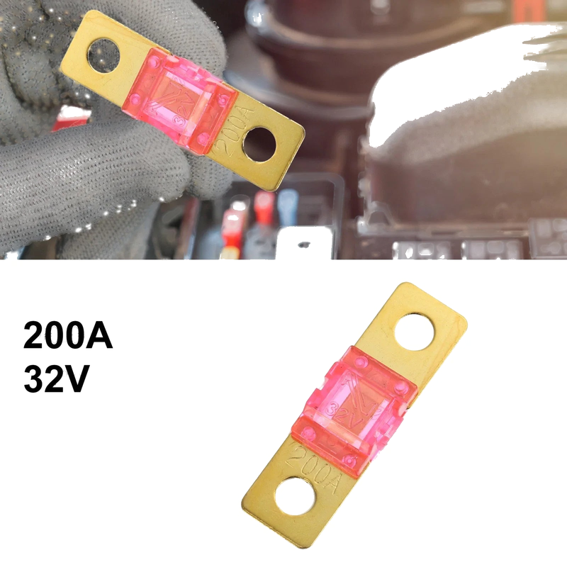 Automotive Marine Audio Video System Gold Tone 200A Bolt-on AMI Fuse