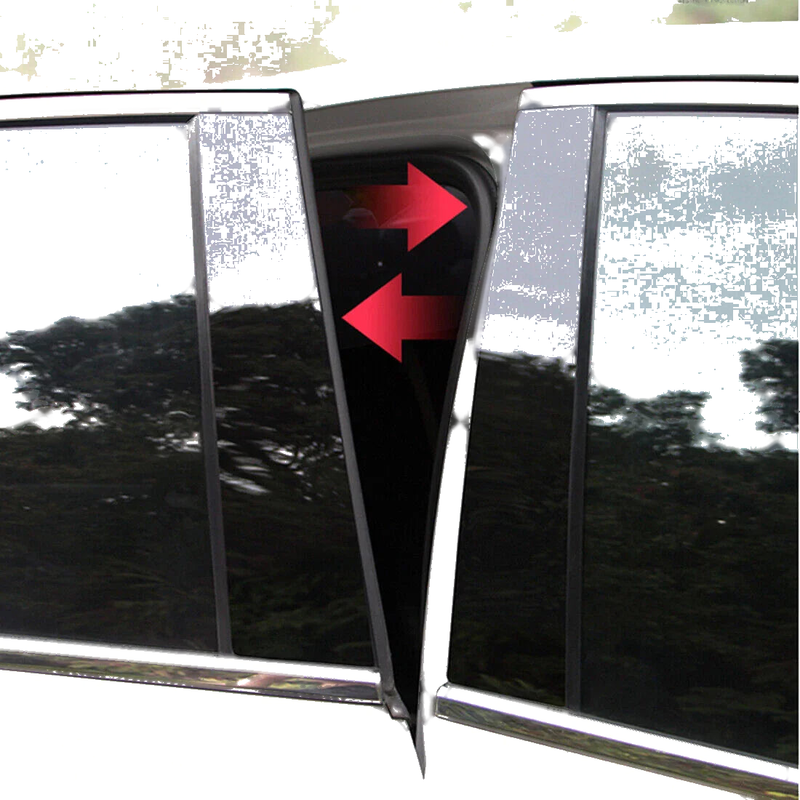 Acura TSX 6 x Gloss Black Pillar Post Covers Door Window Trim (2009–2014)