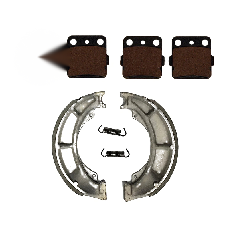 Suzuki Quadsport 250 2 x Front Brake Pads & Rear Brake Shoes (2004–2009)