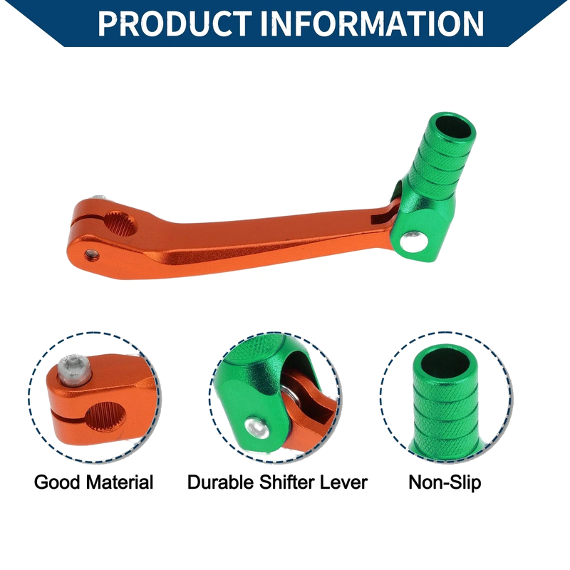 Honda CRF150F (2003-2017) - Orange Green Folding Shifter Lever