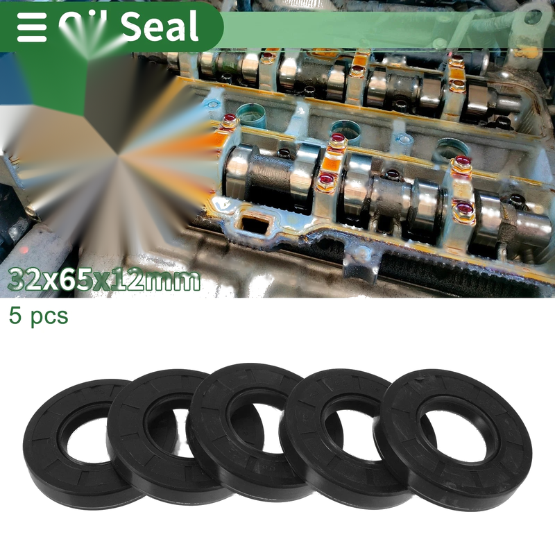 Oil Seal 32x65x12mm NBR Black 5 Pcs