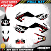 Custom Graphics Kit EURO RED STYLE Honda CRF 50 Decals