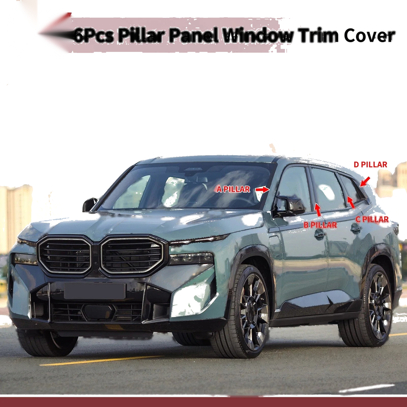 Honda CR-V (2012-2016) Black Carbon Fiber 6 Pcs Car Door Pillar Trim
