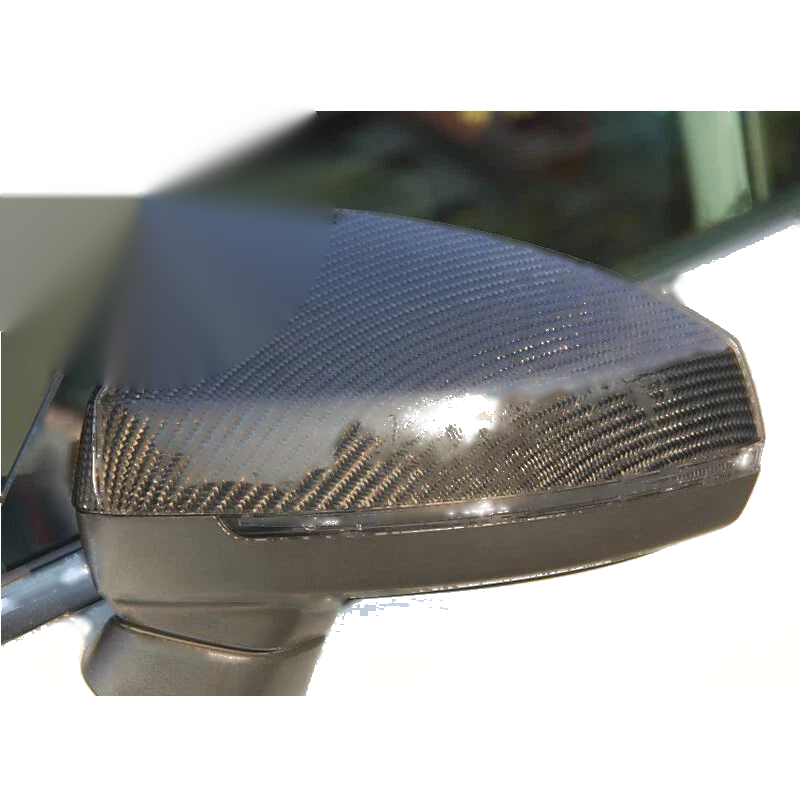 Audi A3 S3 RS3 NO LANE ASSIST Real Carbon Side Mirror Cover Caps Trim fit