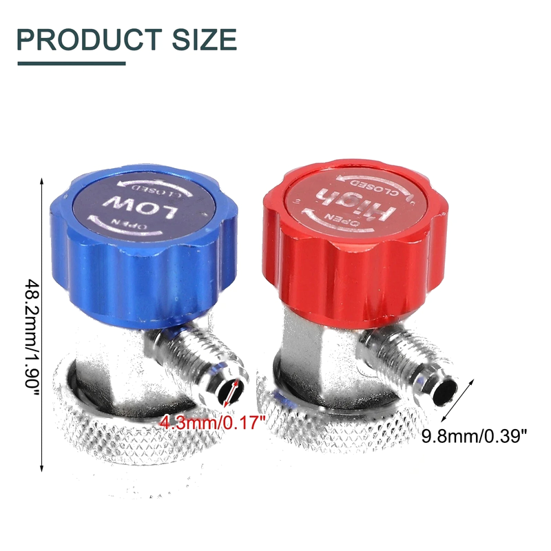 2 x A/C Quick Coupler Low & High Side R134a