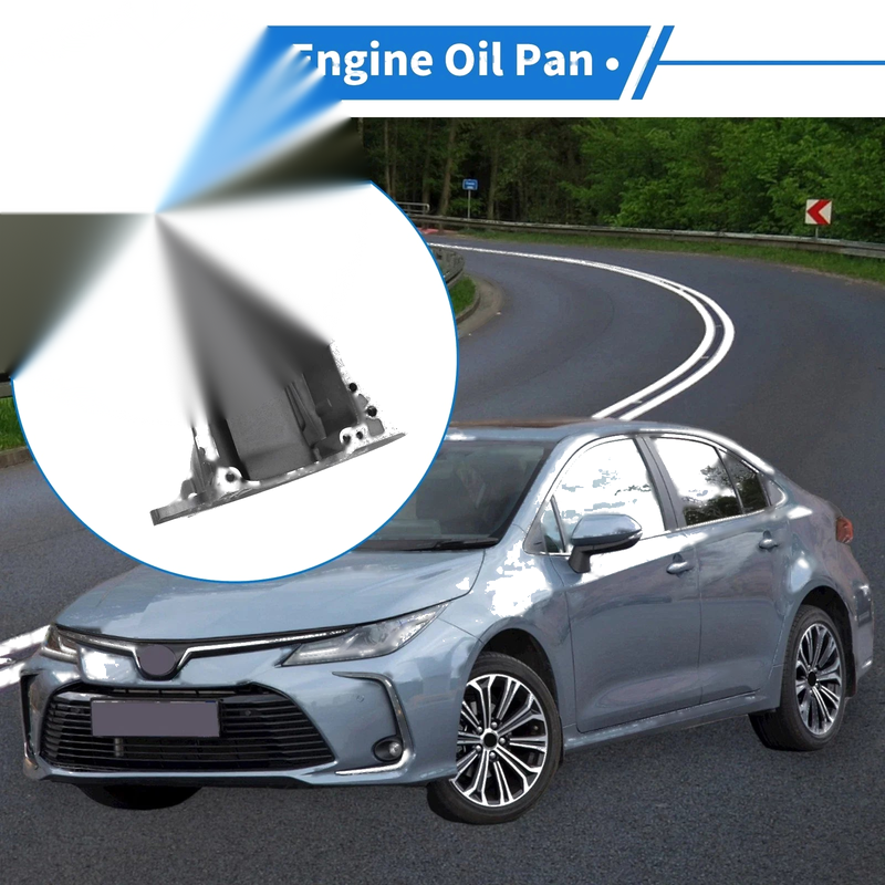 Toyota Corolla (2009-2019) - Aluminum Silver Tone Engine Oil Pan