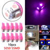 20 x Pink T10 Wedge 5050 5SMD LED Dome Map License Interior Light Bulbs