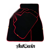 BMW 6 Series M6 E63 Coupe 2005-2010 Black Floor Mats (2 x Red Trim)
