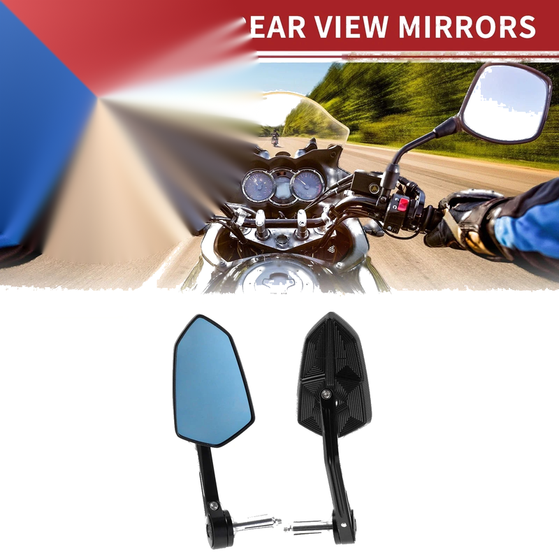 M6 Rear View Mirrors / 1 Set / Side Rearview Mirror Black Aluminum Alloy