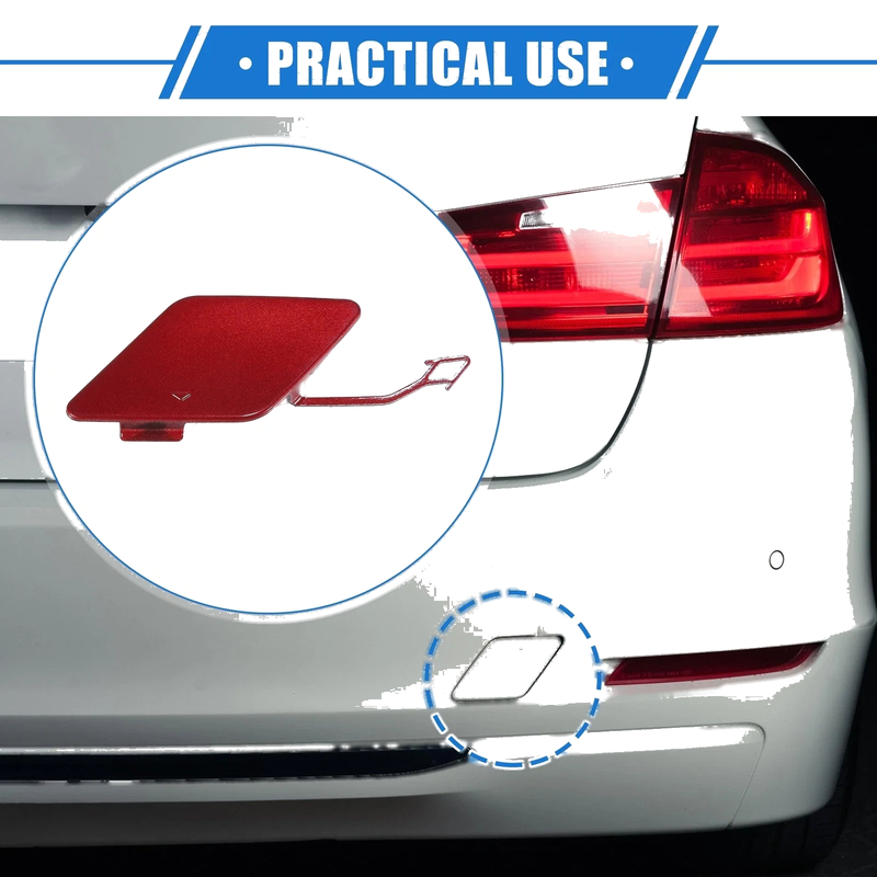 BMW 3 F30 (2012-2015) Red Rear Bumper Tow Hook Eye Hole Cover