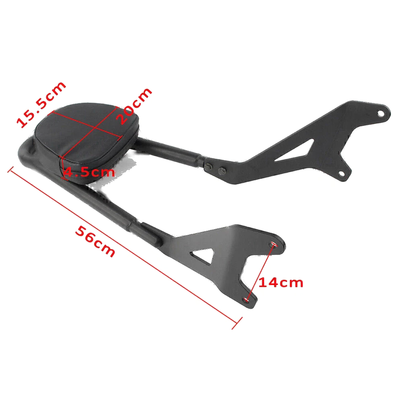 Yamaha Star XVS950 Bolt XV950 (2014-2017) Black Sissy Bar Backrest Rack