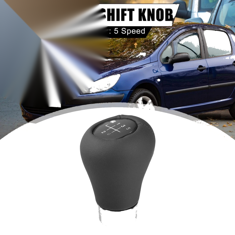 BMW 1 3 5 6 Series 5 Speed Gear Shift Knob Head Black Silver