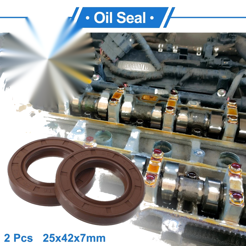 Make Model Oil Seal 25x42x7mm Brown FKM Rotary Shaft Seal 2 x