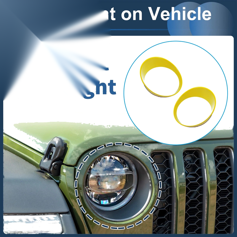 Jeep Wrangler Headlight Trim Bezels (2029)