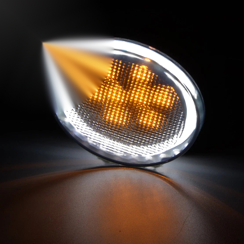 Jeep Wrangler JK Amber Left LED Blinker with Halo Eyes (2007-2017)