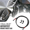 Motorcycle Brake Hose / 28 / 90 Degree Braided Line Clutch Tube 170cm Black